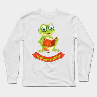 Leap Into Reading Teacher Teaching February 29th leap day Long Sleeve T-Shirt